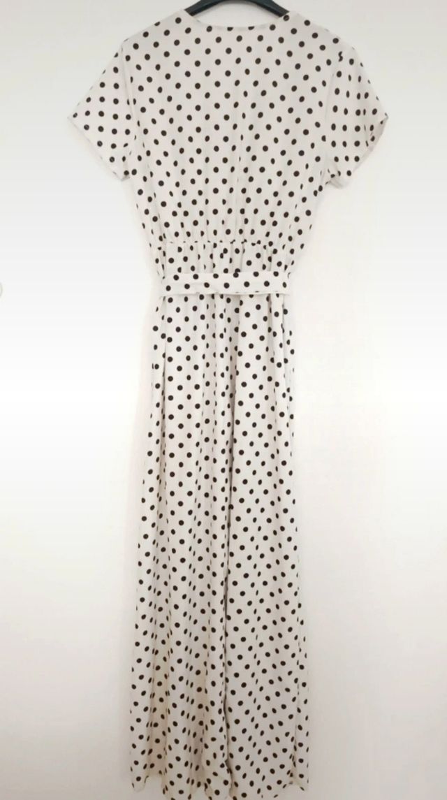 Vestito lungo pois bianco e nero