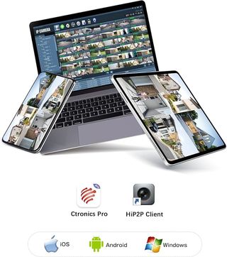 Ctronics 5MP Camara Vigilancia WiFi Exterior