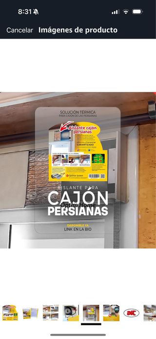 Aislante térmico persianas
