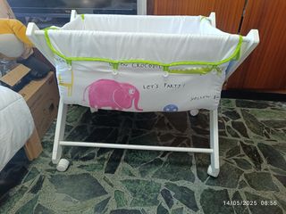 Cuna bebé madera - blanca