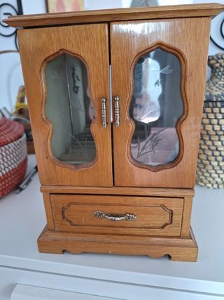 Joyero musical madera antiguo