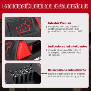HTongD Batería Milwaukee 18V 3Ah Li-Ion M18B XC