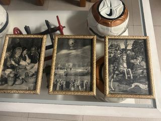 3 Cuadros antiguos estilo vintage