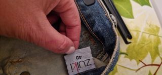 Gonna di jeans ricamata taglia 40