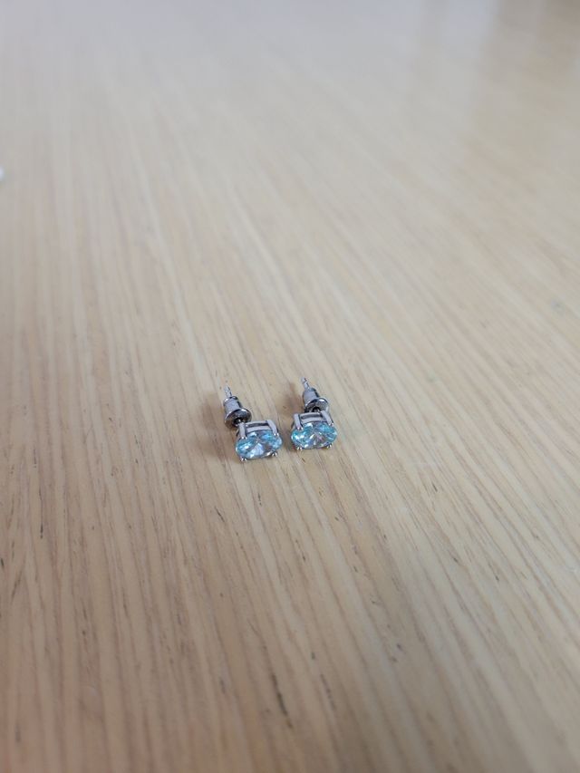 Pendientes de plata ovalados