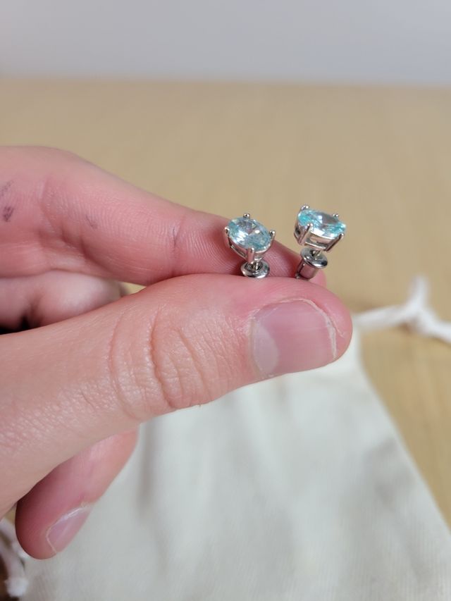 Pendientes de plata ovalados