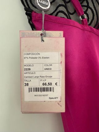 Camisón lencero fucsia 