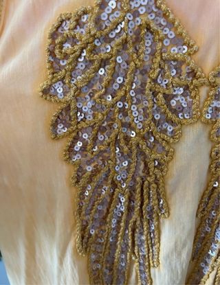 Chaleco largo amarillo boho con alas