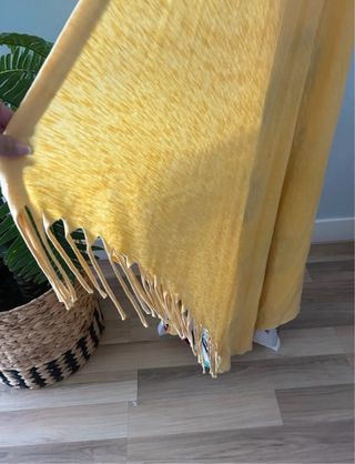 Chaleco largo amarillo boho con alas