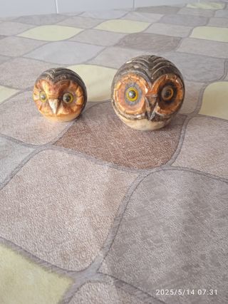 2 Gufi in Alabastro - Fermacarte