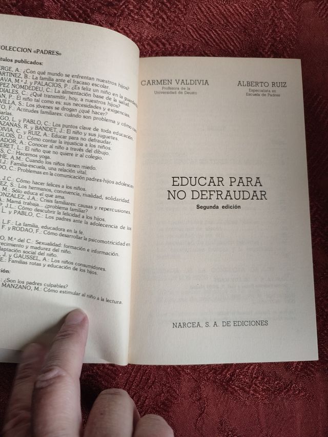 ÚLTIMOS DIAS Libro. Educar para no defraudar.