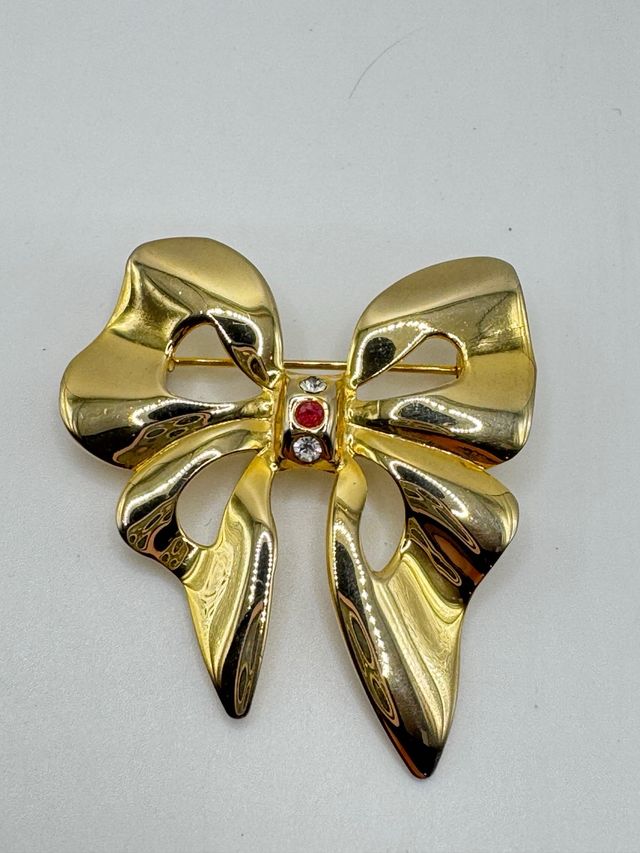 Spilla fiocco vintage oro