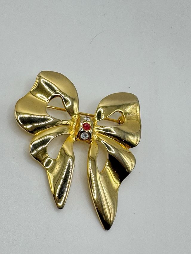 Spilla fiocco vintage oro