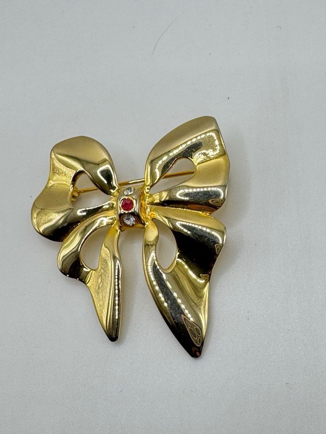 Spilla fiocco vintage oro