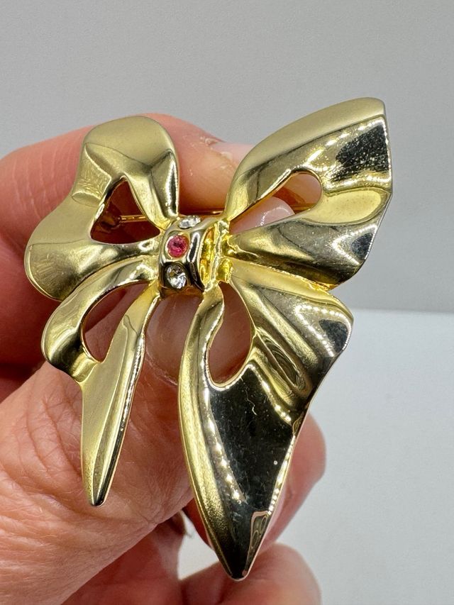 Spilla fiocco vintage oro