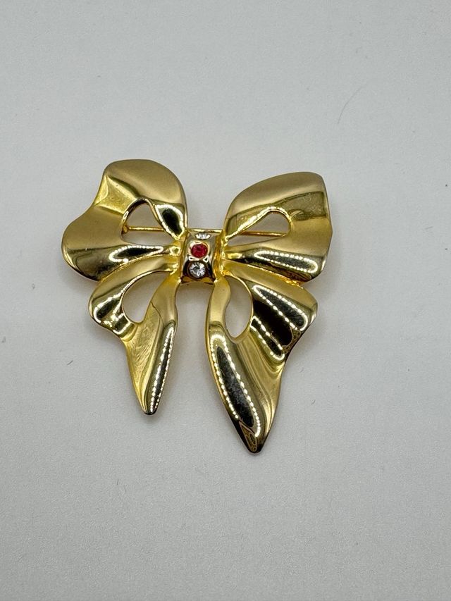 Spilla fiocco vintage oro