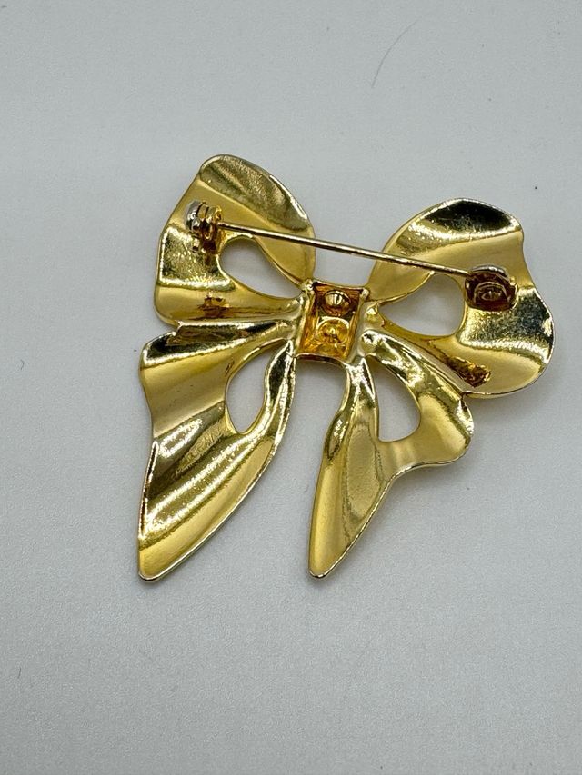 Spilla fiocco vintage oro