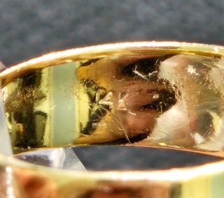 Anillo de Oro 14K, Diseño Cartier, 2,52gr, T-14