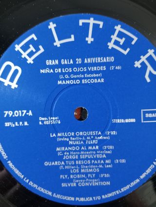 Gran Gala 20 Aniversario Belter LP DOBLE