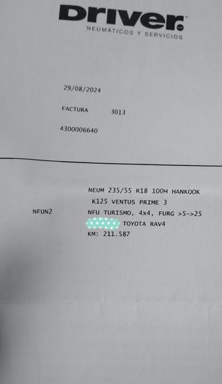 Neumáticos usados 6000km