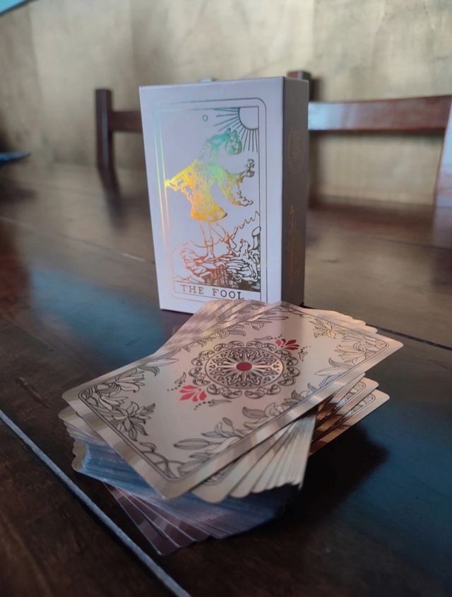 Baraja de Tarot Metálica Rosado: Rider Waite NUEVO