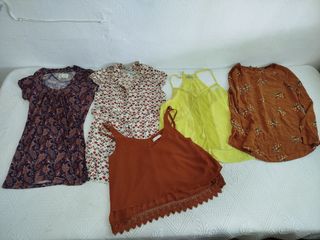 Lote 5 blusas M estampadas