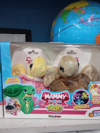 2 Peluche Tartarughe Mammy Surprise