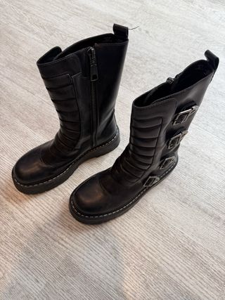 Botas Biker altas negras - Talla 40