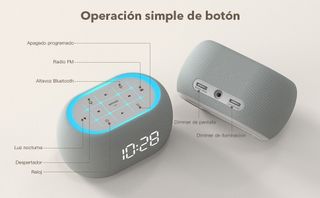Radio Despertador ANJANK 4en1 Luz+Bluetooth+FM