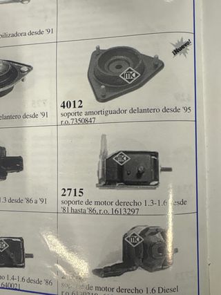 Soporte motor Ford Fiesta Orion Escort 1.3 y 1.6