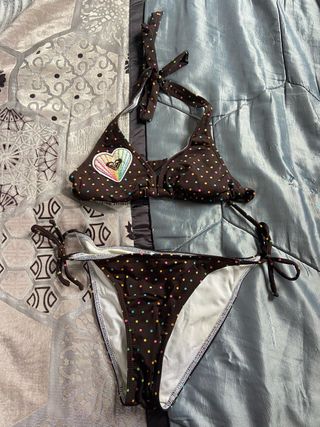 Bikini Roxy marrón multicolor - Talla 4