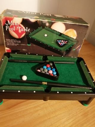 Mini futbolín y billar vintage. Regalo juegos.