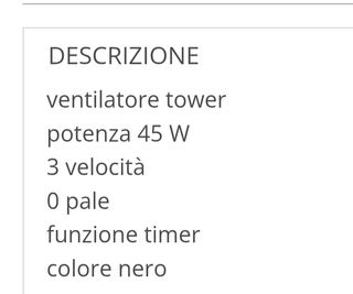 Ventilatore a colonna