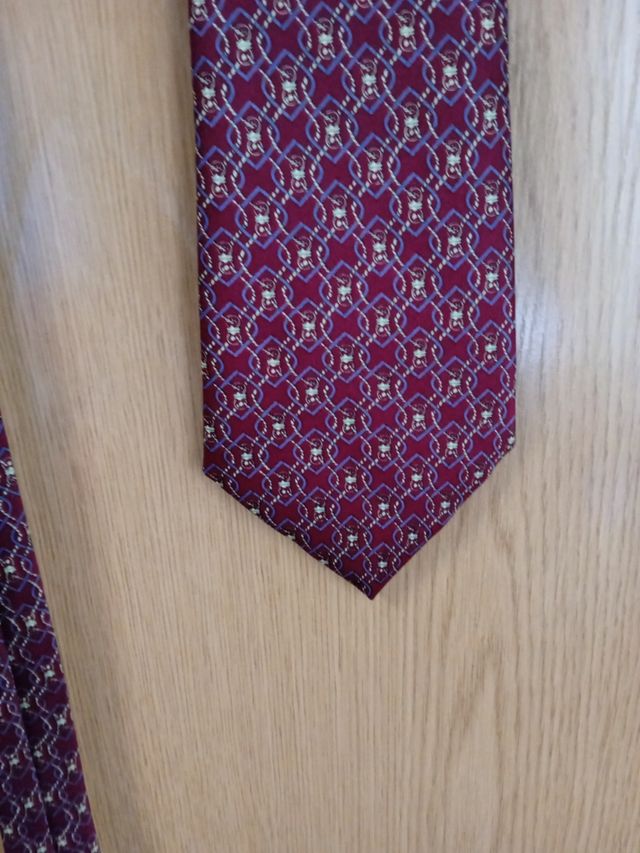 Corbata PURBO PRESTIGE roja y dorada