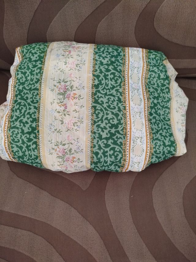 Copri-poltrona righe beige-verde