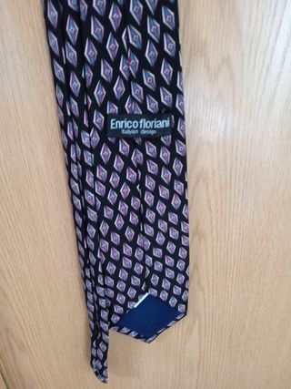Corbata ENRICO FLORIANI negra multicolor