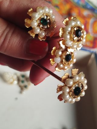 Aderezo fallera infantil: dorado y verde