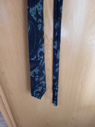 Corbata TINO ITALIAN azul-verde SEDA 100%