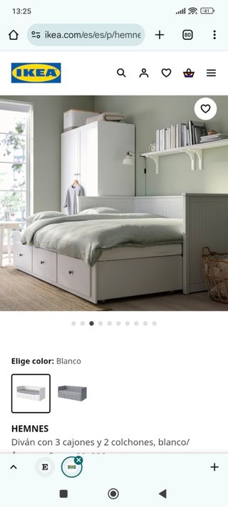 Hemnes Ikea - Diván blanco