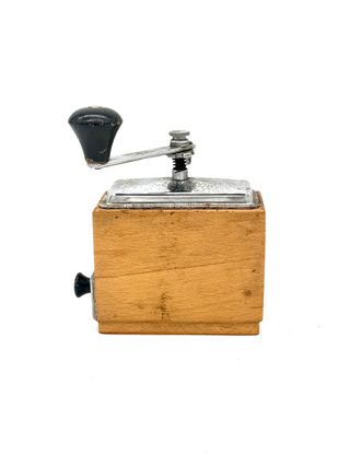 Macina Caffè B.G A Manovella Legno Ferro Soprammobile Collezione Vintage Anni 40