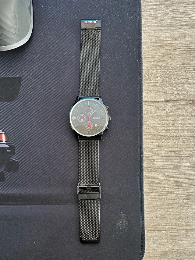 Reloj Megir cronógrafo negro