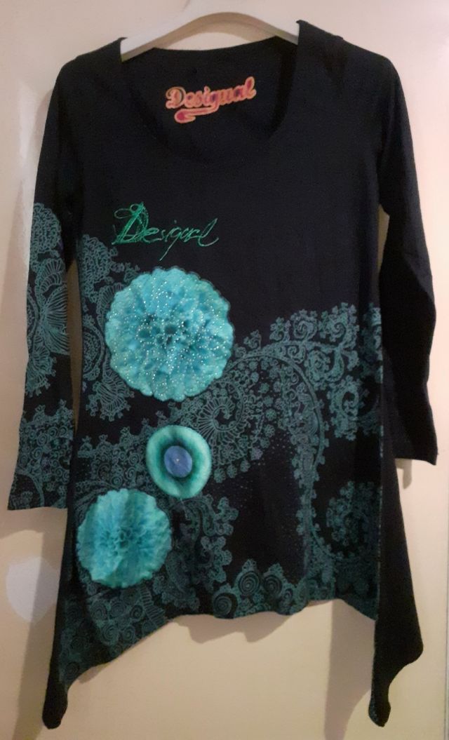 Desigual Vestito tg.M - Nero/Verde