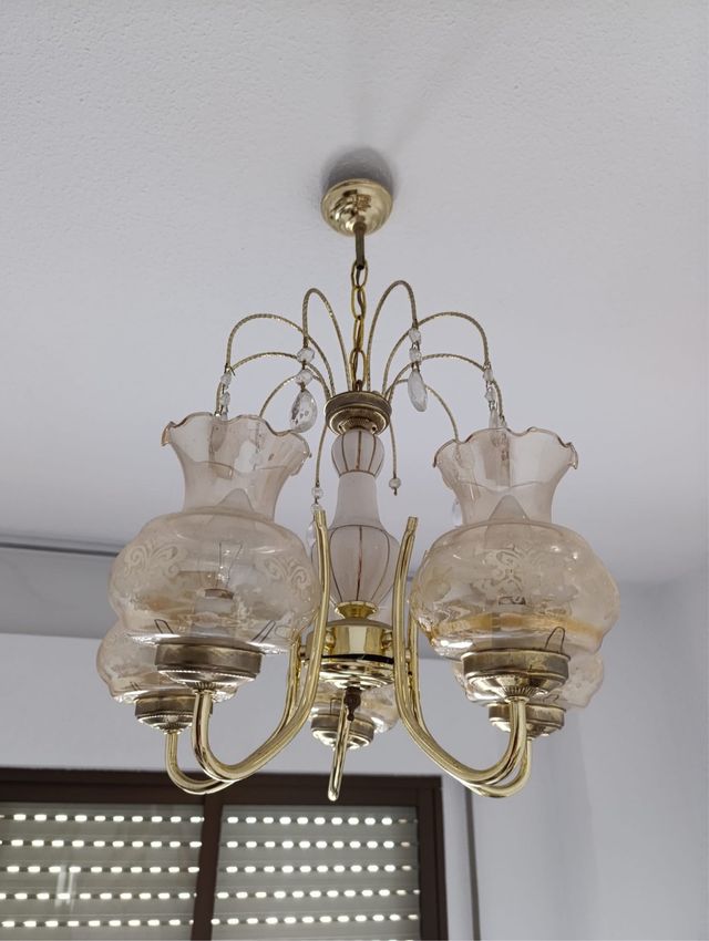 Lampara vintage 5 brazos