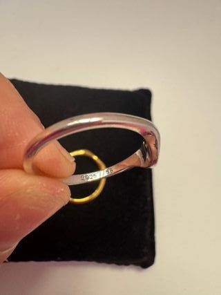 Conjunto de anillos yin y yan plata de ley 925