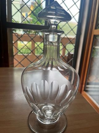 Servizio cristallo inciso: brocca & bicchieri