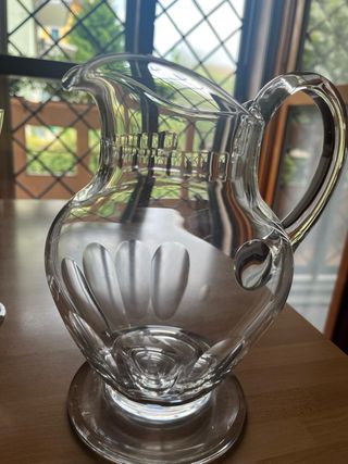 Servizio cristallo inciso: brocca & bicchieri