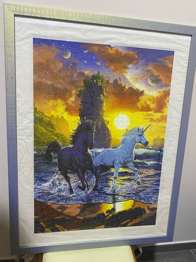 Puzzle encuadrado con marco en cristal