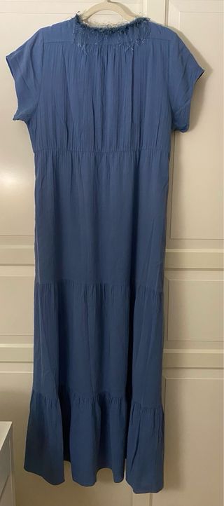 Vestido NATURA azul largo - Talla XL