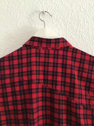 Camisa a cuadros Volcom roja y negra - Talla S
