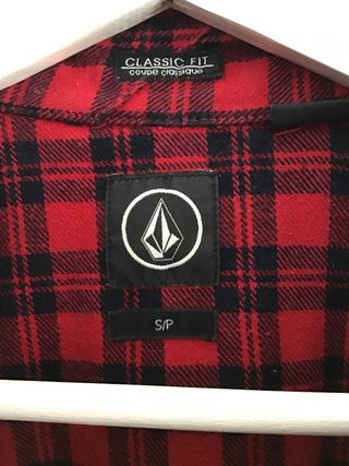 Camisa a cuadros Volcom roja y negra - Talla S